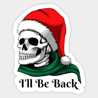 Christmas Santa I’ll Be Back Sticker